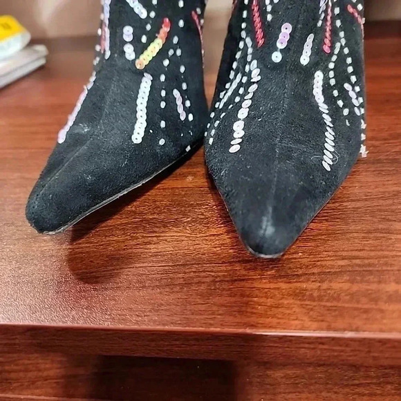 Sequin Pointed toed ankle boots size 7 - Picture 11 of 14